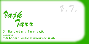 vajk tarr business card